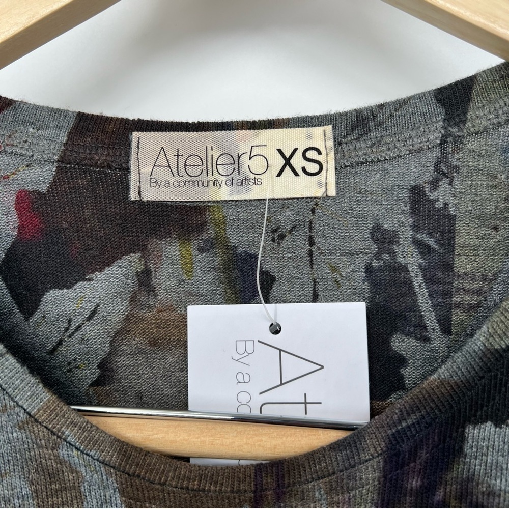 NWT Atelier 5 Asymmetrical Art Blouse Community of Artists Dark Azra Top - Picture 4 of 11
